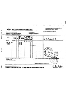 Stainless steel Qualified report